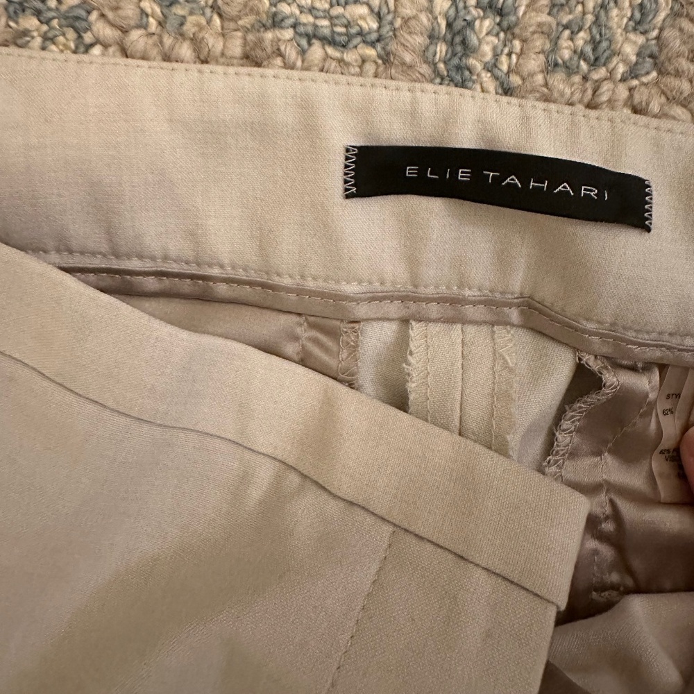 elie taharai khaki pant UK 8 US 4